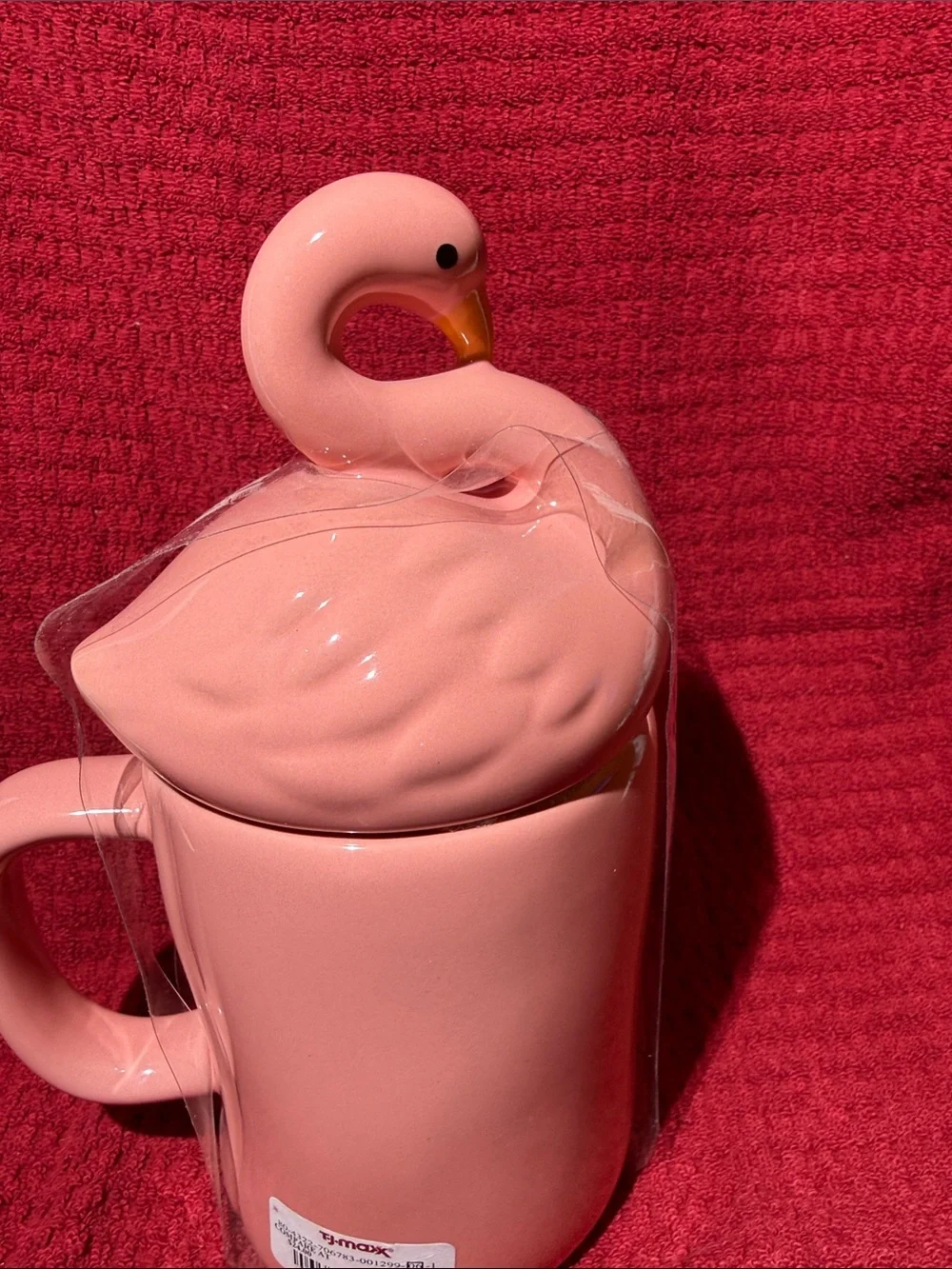 Rae Dunn I DON’T GIVE A FLOCK Mug with flamingo topper